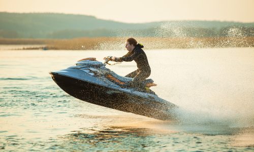 man-rides-hydrocycle